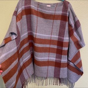 Target A New Day plaid fringe poncho